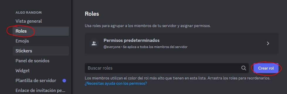 Accede a la configuración del servidor